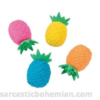 Bright Pineapple Erasers Pack of 24 B06WCZ7DRK
